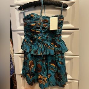 Ulla Johnson NWT Isidro Playsuit- LagoonOut size 2